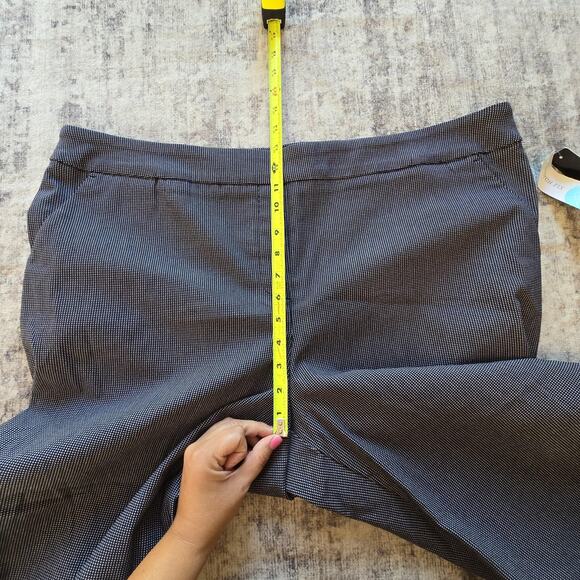 Tribal Wide Leg Crop Pants Womens 24W Ink High Rise Stretch Micro Dot Stitch Fix - Picture 9 of 14